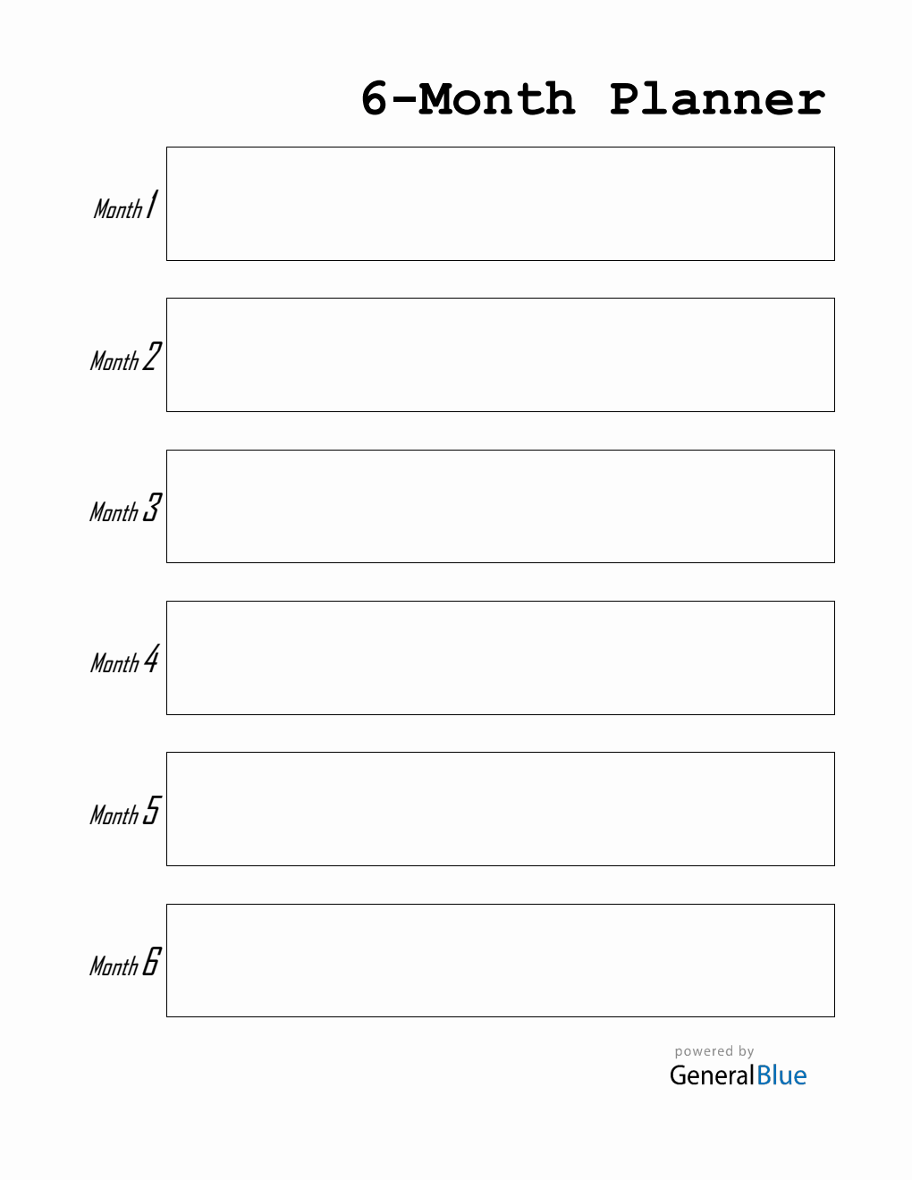 Free 6-Month Planner - Download in PDF (Simple)
