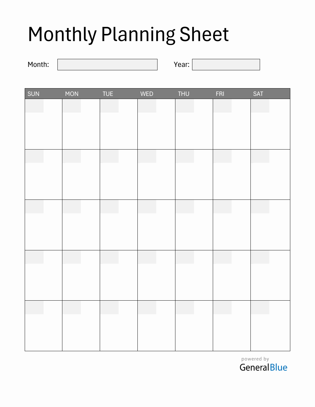 Customizable At-a-Glance Monthly Planner (PDF)