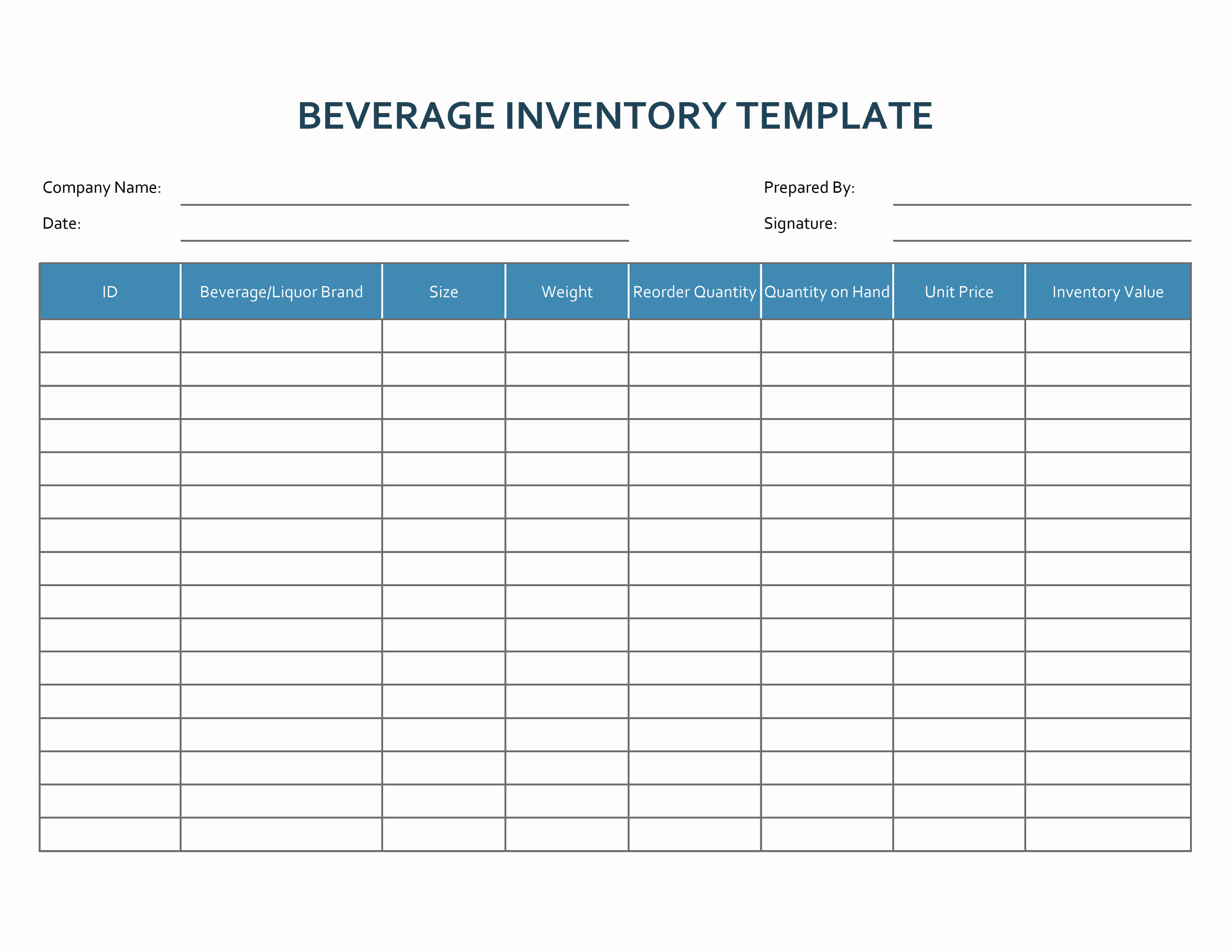 Pepsi Inventory Sheet.pdf Excel Beverage Inventory Template