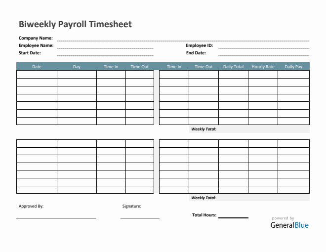 timesheet templates