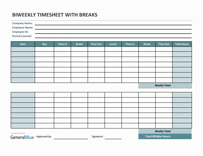 timesheet templates