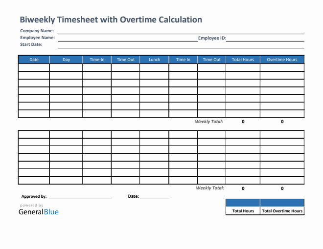 biweekly timesheet templates
