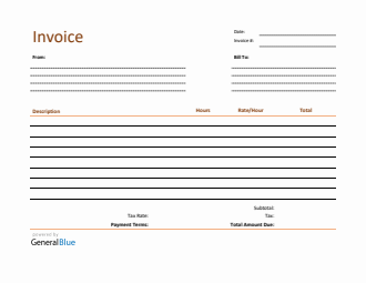 Blank Invoice Template in Word Basic