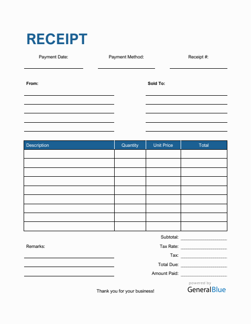 Receipt Templates
