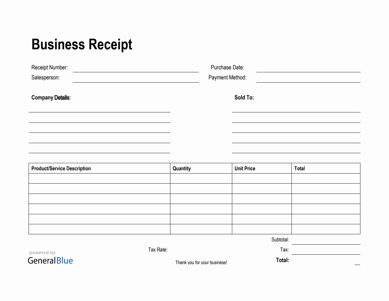 Receipt Templates