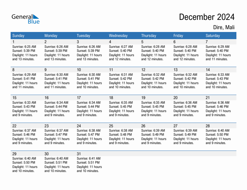 Dire December 2024 sunrise and sunset calendar in PDF, Excel, and Word