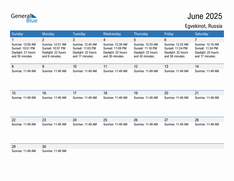Egvekinot June 2025 sunrise and sunset calendar in PDF, Excel, and Word