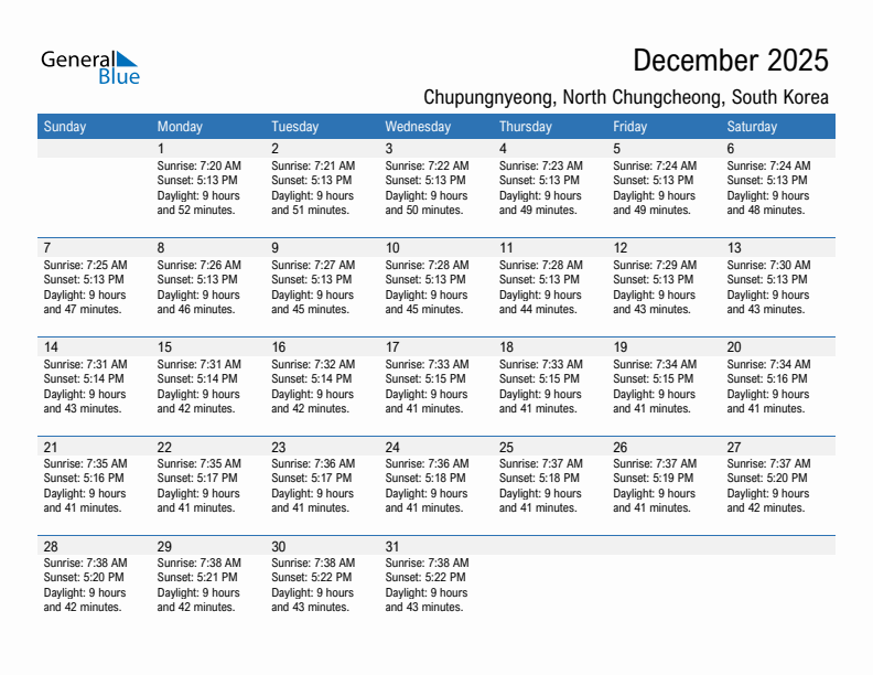 Chupungnyeong December 2025 sunrise and sunset calendar in PDF, Excel, and Word