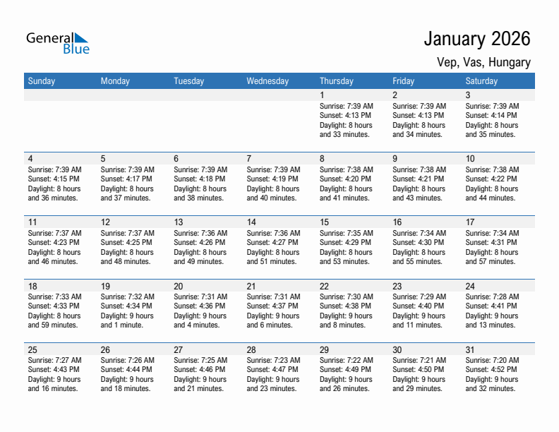 Vep January 2026 sunrise and sunset calendar in PDF, Excel, and Word