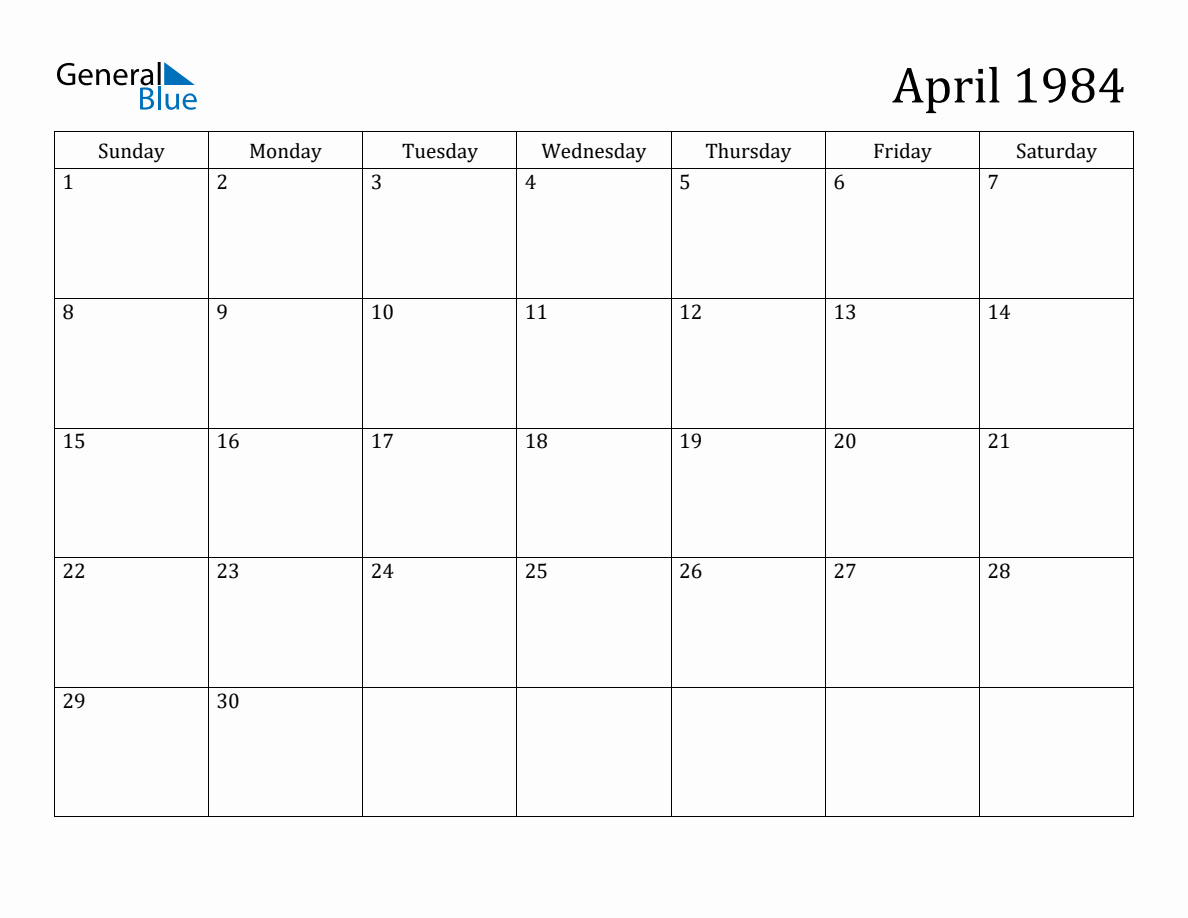 1984-04-april-calendar-sunday-