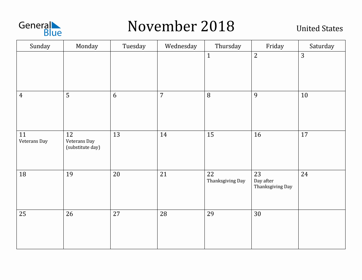 November 2018 Monthly Calendar - 2018 11 November Calendar Sunday Start En Us 1188x918