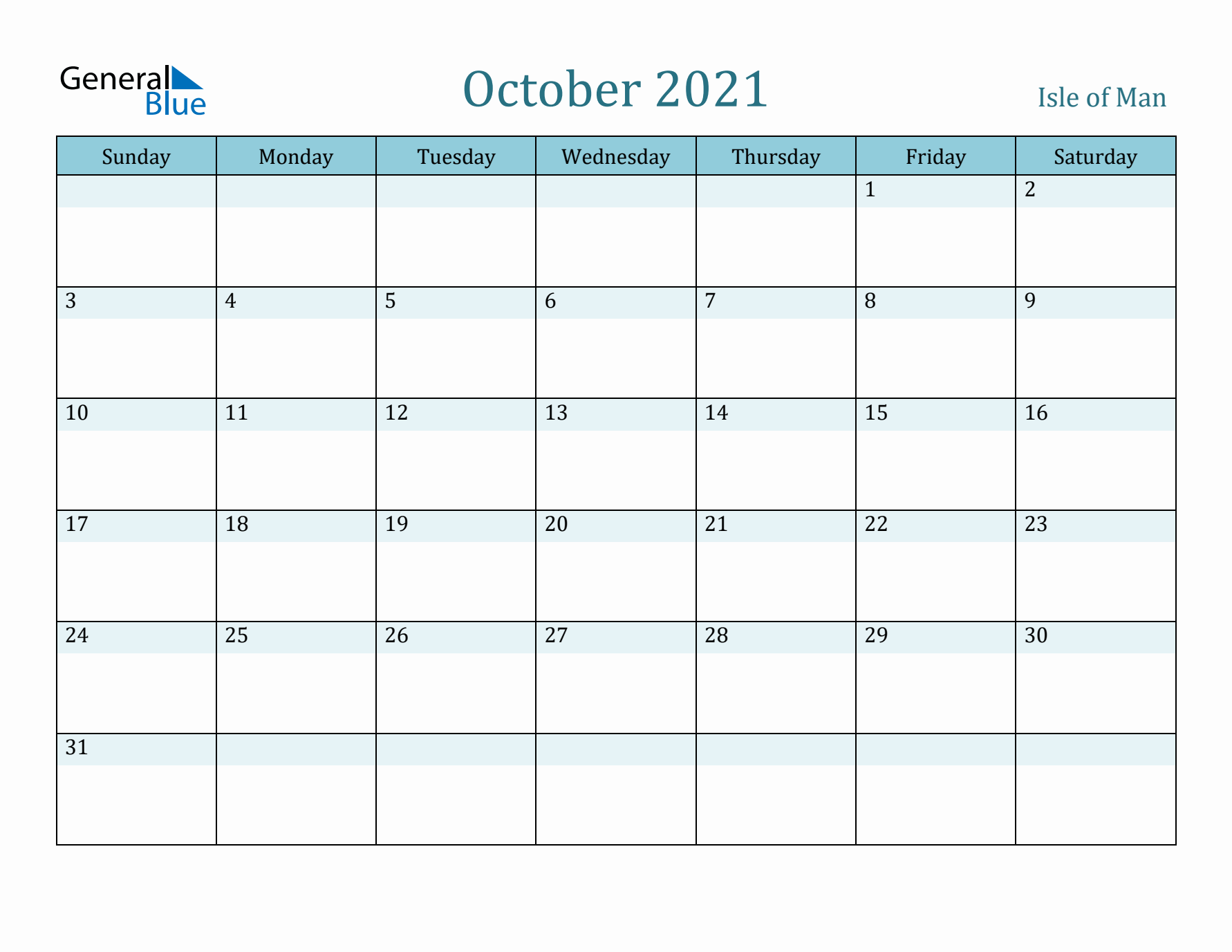 October 2021 Calendar with Holidays
