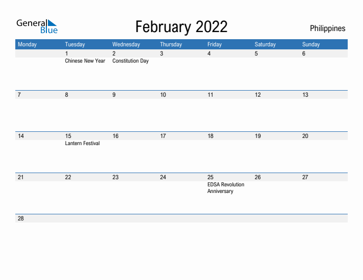 Fillable February 2022 Calendar