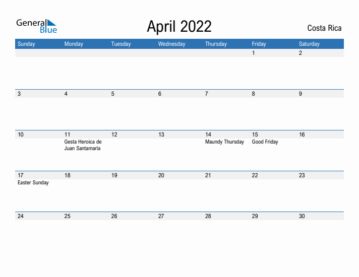 Fillable April 2022 Calendar