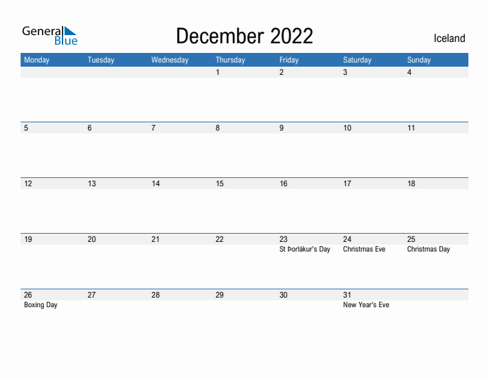 Fillable December 2022 Calendar