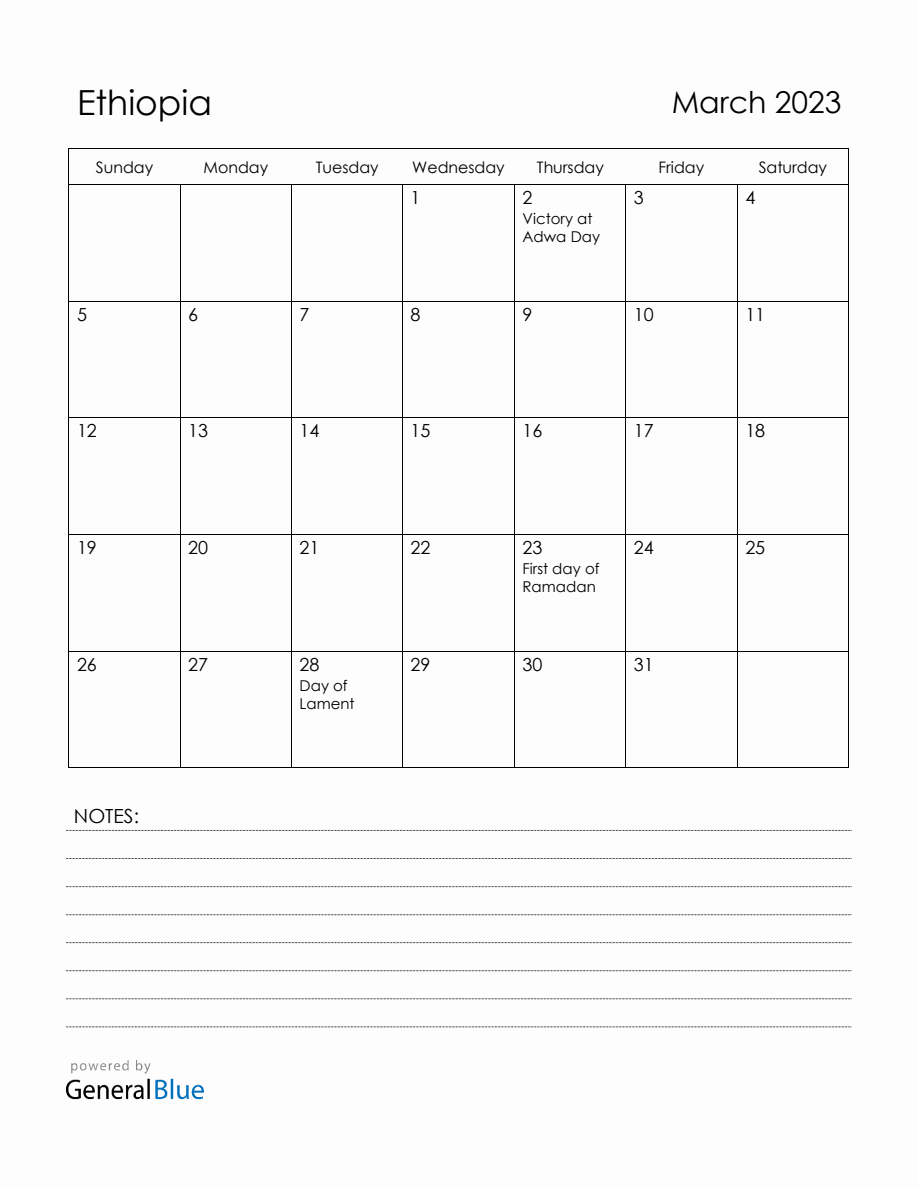 March 2023 Ethiopia Calendar With Holidays march-2023-ethiopia-calendar-with-holidays