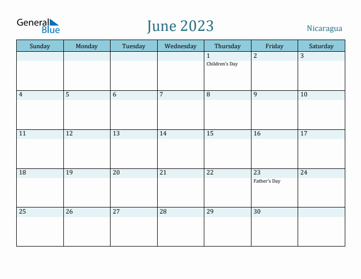 June 2023 Calendar with Holidays