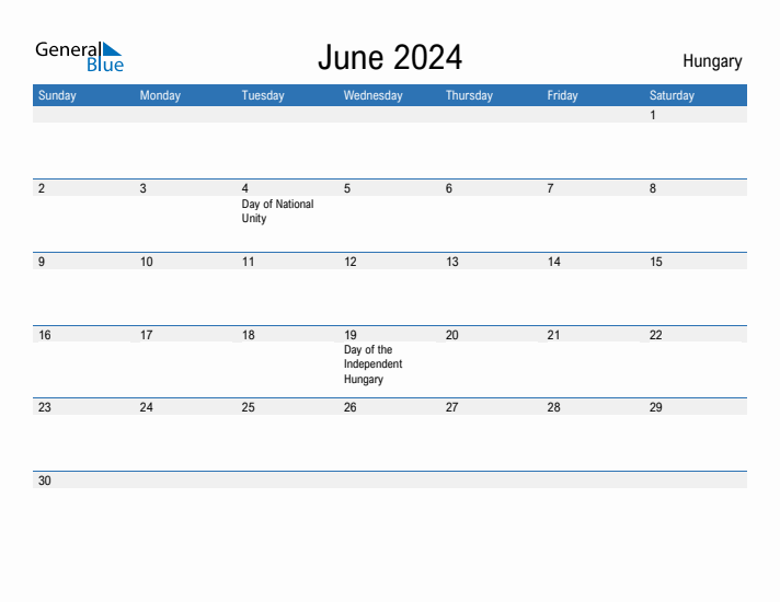 Fillable June 2024 Calendar