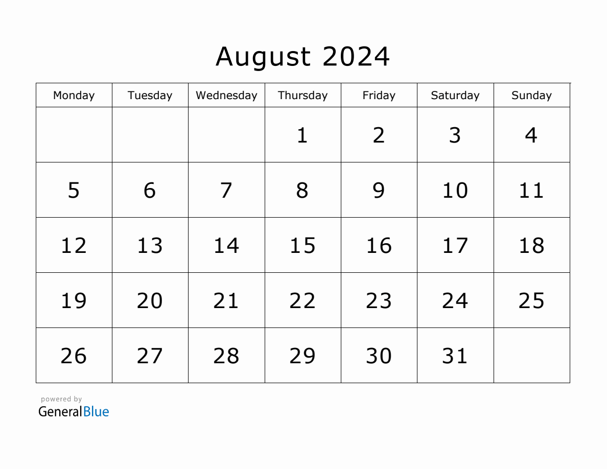 printable august 2024 calendar