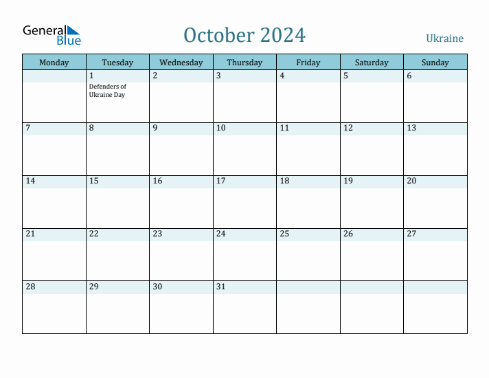 October 2024 Calendar with Holidays