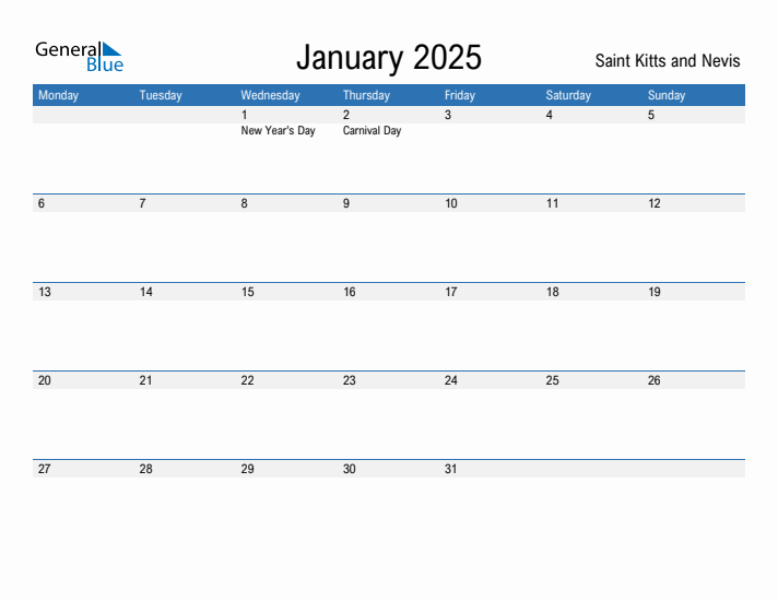 Fillable January 2025 Calendar