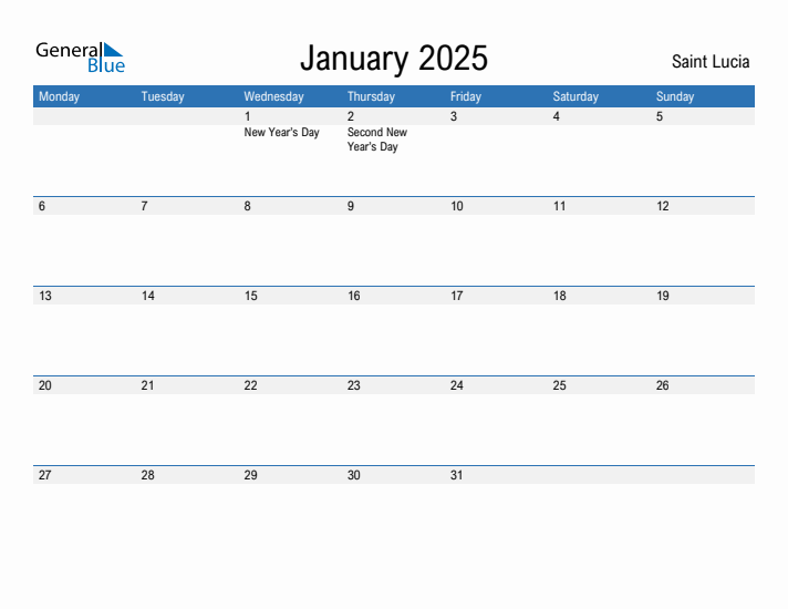 Fillable January 2025 Calendar