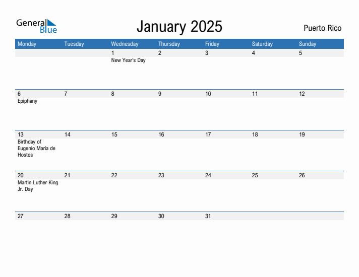 Fillable January 2025 Calendar