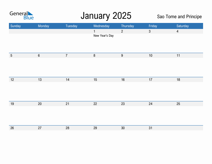 Fillable January 2025 Calendar