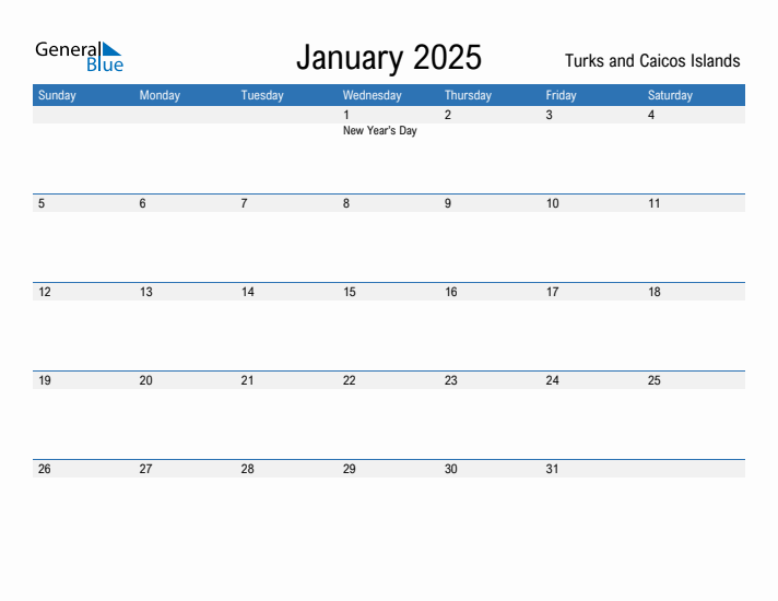 Fillable January 2025 Calendar