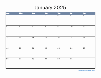 Free Monthly Calendar