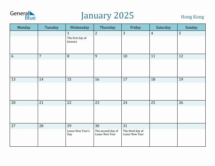 January 2025 Calendar with Holidays