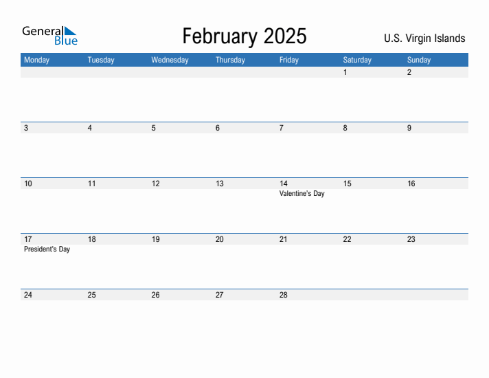 Fillable February 2025 Calendar