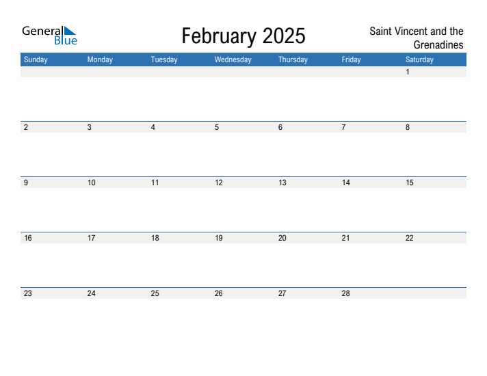Fillable February 2025 Calendar