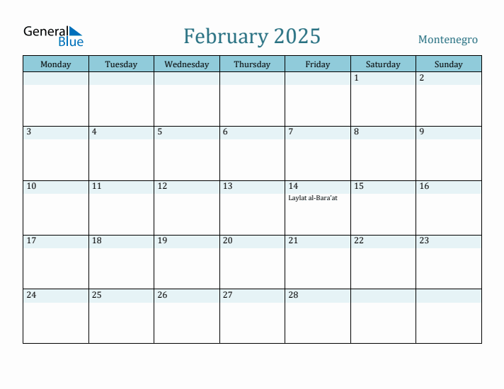 February 2025 Calendar with Holidays