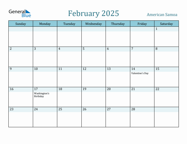 February 2025 Calendar with Holidays