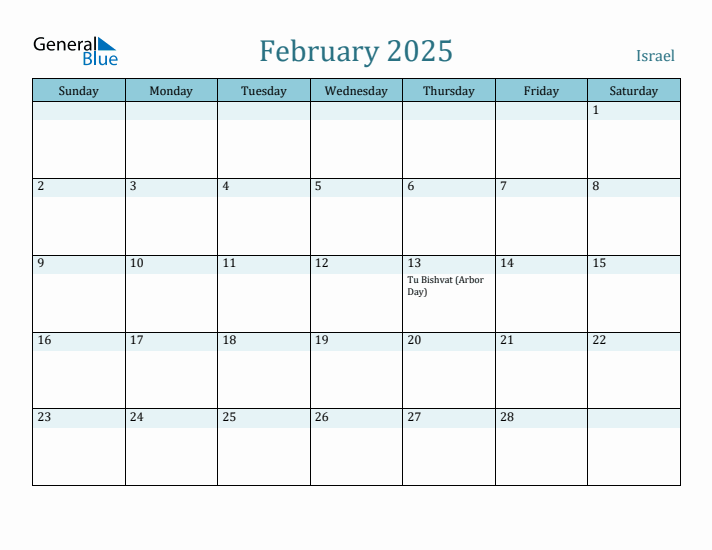 February 2025 Calendar with Holidays