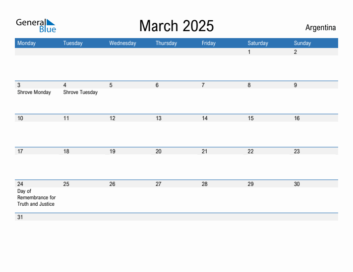 Fillable March 2025 Calendar
