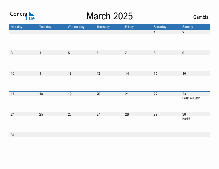 Fillable March 2025 Calendar