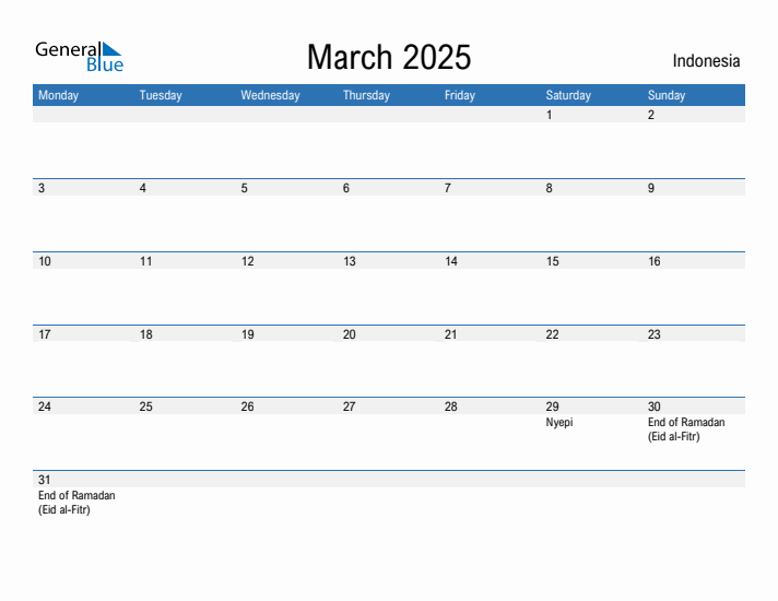 Fillable March 2025 Calendar