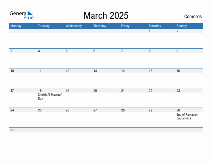Fillable March 2025 Calendar