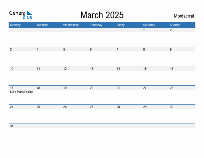 Fillable March 2025 Calendar