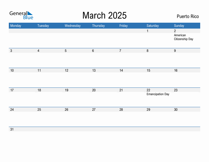 Fillable March 2025 Calendar