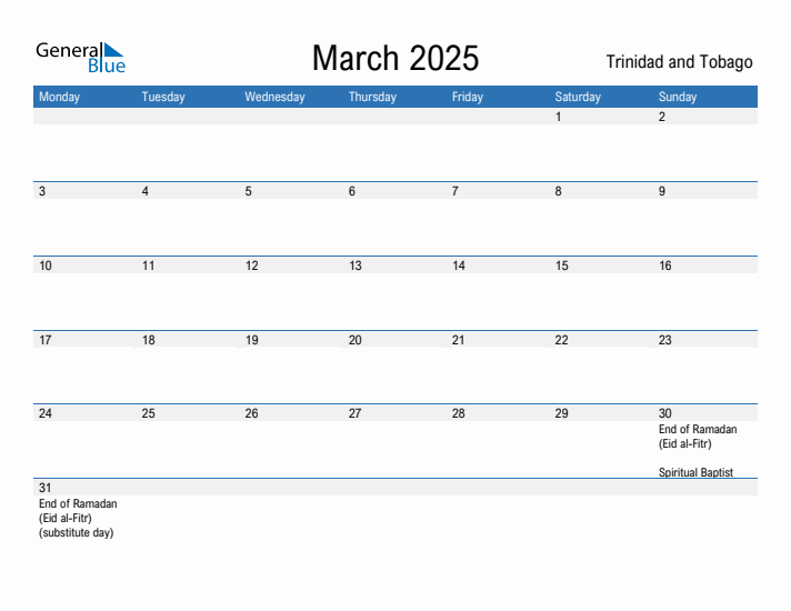 Fillable March 2025 Calendar