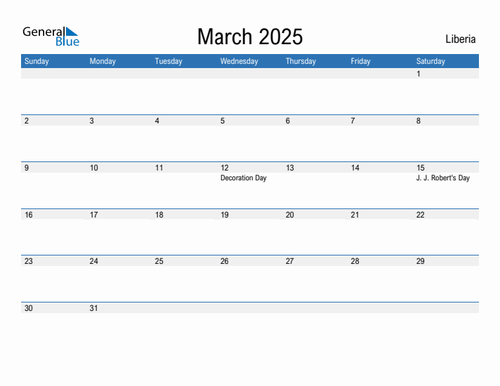 Fillable March 2025 Calendar
