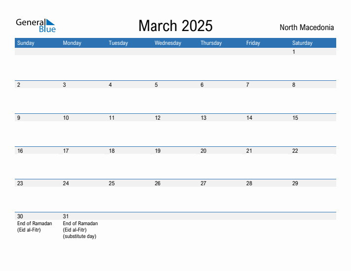 Fillable March 2025 Calendar