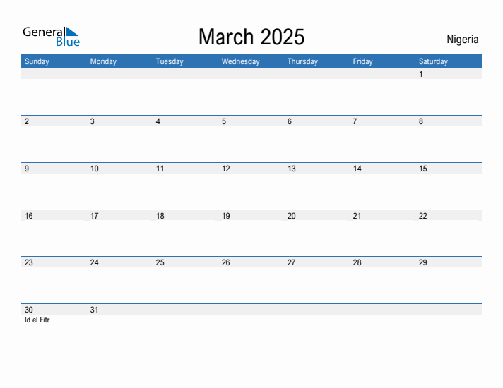 Fillable March 2025 Calendar