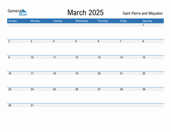 Fillable March 2025 Calendar