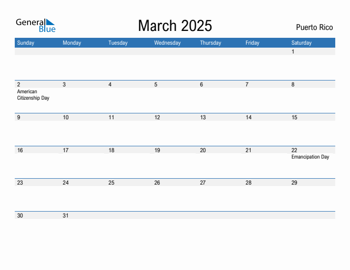 Fillable March 2025 Calendar