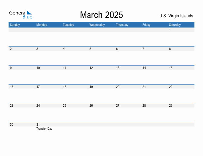 Fillable March 2025 Calendar