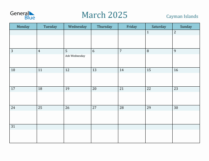 March 2025 Calendar with Holidays